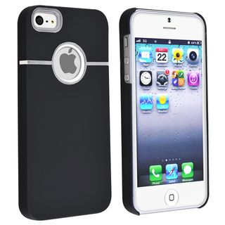 BasAcc Black with Chrome Hole Rear Snap on Case for Apple iPhone 5/ 5S BasAcc Cases & Holders