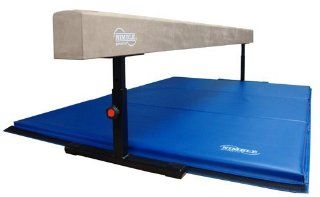 8ft Tan Adjustable Balance Beam and 6ft Blue Folding Mat  Gymnastics Balance Beams And Bases  Sports & Outdoors