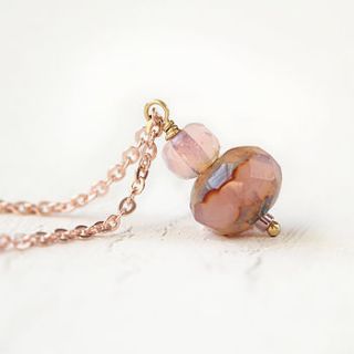 rose gold necklace by artique boutique
