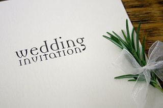 text design wedding stationery range by tigerlily wedding stationery