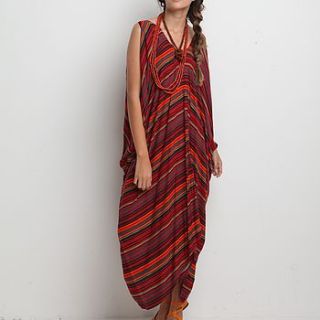 plunged v kaftan dress by lale style