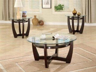 Shop Coaster Furniture 700295 Contemporary 3 Pieces Occasional Table Set with Glass Tops 700295 at the  Furniture Store. Find the latest styles with the lowest prices from Coaster Home Furnishings