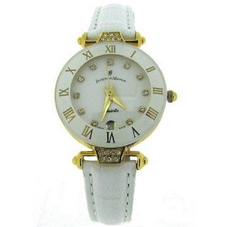 Jacques Du Manoir Swiss Made Ladies White Leather Strap Analogue Watch JDWRCP72 Watches