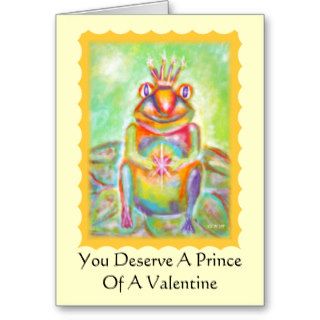 Frog With Prince Potential Valentine's Day Card