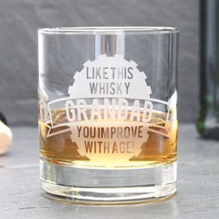 personalised 'like this' whisky glass by becky broome