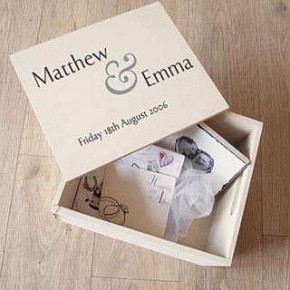 personalised wedding memory box by plantabox