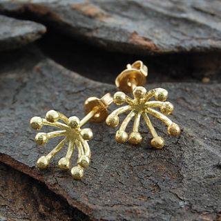 18k gold vermeil blossom stud earrings by embers semi precious and gemstone designs