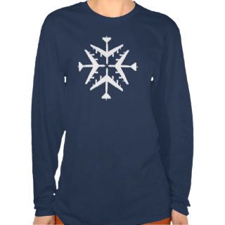 B 52 Aircraft Snowflake Tshirts