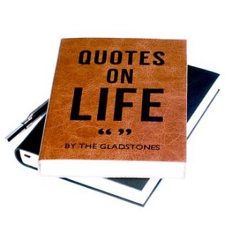 quotes on life personalised leather notebook by hope house press