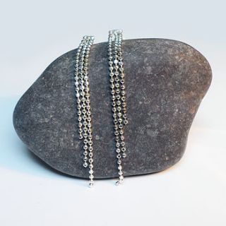 long handmade silver earrings by sonja bessant jewellery