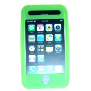 iPhone 3G Green Silicone Case   Includes TWO Bonus Charm Holders Electronics