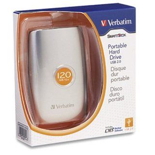 Verbatim 120 GB USB 2.0 Portable External Hard Drive 96534 (Silver) Electronics
