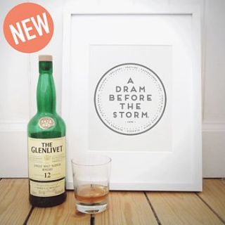 'a dram before the storm' print by eat haggis