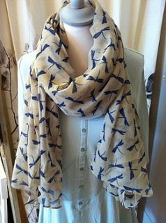dragonflies scarf by french grey interiors