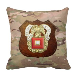 [300] Signal Corps Regimental Insignia Throw Pillows