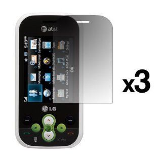 3 Pack of Premium Reusable LCD Screen Protectors for LG Etna Neon GT365 Cell Phones & Accessories