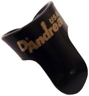 D'Andrea R374 LG BLK Plastic Finger Picks, 12 Piece, Black, Large Musical Instruments