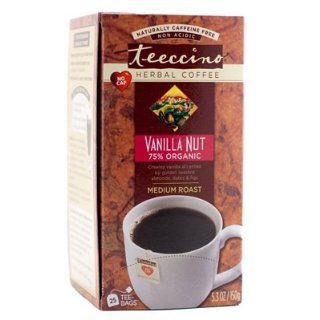 Teeccino Caffeine Free Herbal Coffee, Vanilla Nut   10 Tea Bags, 12 pack Health & Personal Care