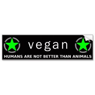 Green Vegan Pride Bumper Stickers