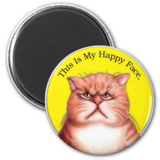 Happy Face cat Magnets