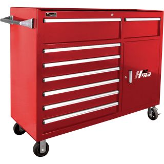 Homak H2PRO 56in. 8-Drawer Roller Tool Cabinet — With 2 Compartment Drawers, 56 1/4in.W x 22 7/8in.D x 45 3/4in.H  Tool Chests