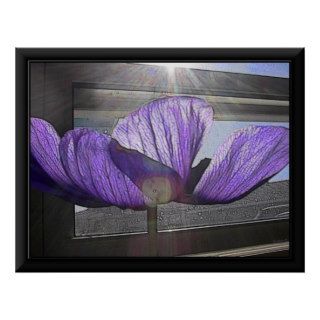 Mona Lisa Floral Poster with Printed Frame