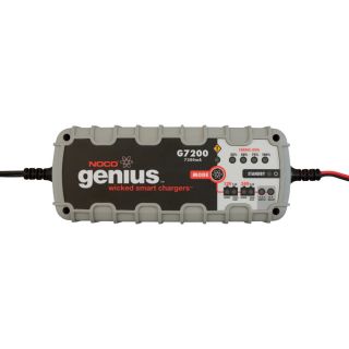NOCO Genius Wicked Smart Multipurpose Battery Charger — 7.2 Amp, 12/24 Volt, Model# G7200  Battery Chargers
