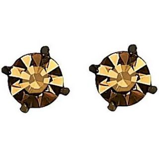 martine wester crystal stud earrings topaz by lytton and lily vintage home & garden