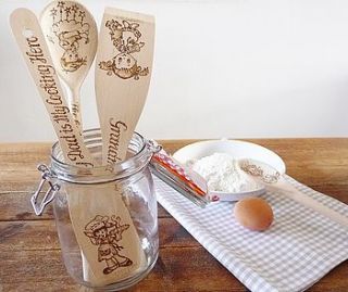 personalised wooden kitchen utensils by wooden toy gallery
