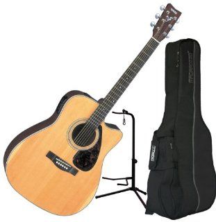 Yamaha FX370C Acoustic Electric Guitar w/FREE Gig Bag and Guitar Stand Musical Instruments