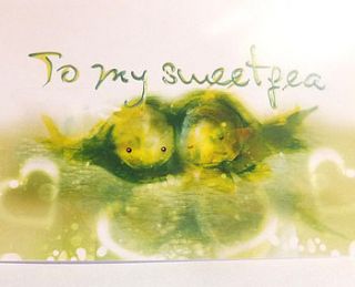 personalised sweet pea valentines card by annika wilkinson illustration