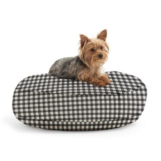 DogSack Round Memory Foam Black/ White Check Twill Pet Bed PetSack Other Pet Beds