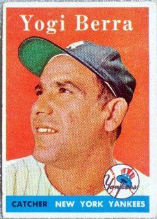 Yogi Berra 1958 Topps Card #370  Sports Related Trading Cards  Sports & Outdoors