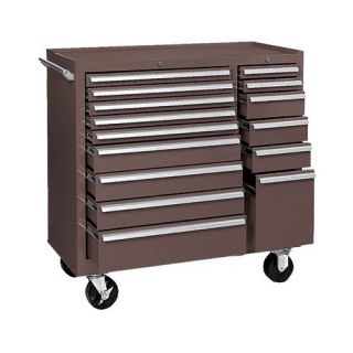 Maintenance Carts   64314 maint cart 15 drawer b.b slides brown