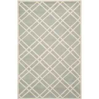 Safavieh Handmade Moroccan Chatham Rectangular Gray/ Ivory Wool Rug (5' x 8') Safavieh 5x8   6x9 Rugs