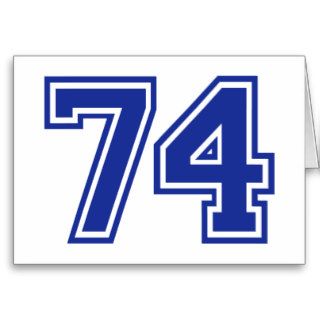 74   number greeting cards