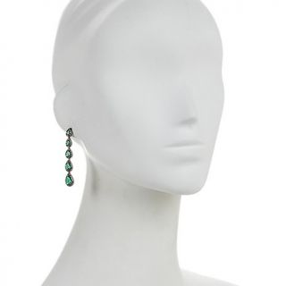 Jean Dousset 7.62ct Absolute™ and Simulated Emerald Linear Pavé Fr