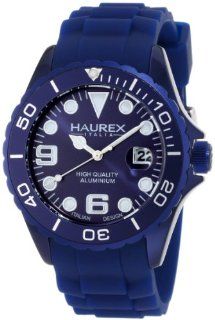 Haurex Italy Men's 1K374UB3 Ink Blue Rubber Band Aluminum Watch Haurex Italy Watches