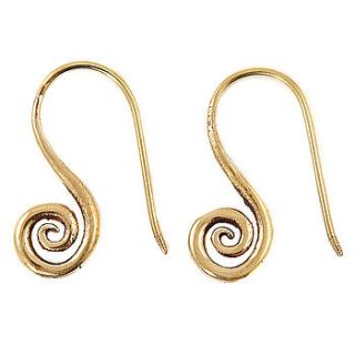 handmade tribal spiral earrings by charlotte's web