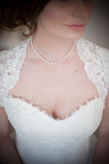 divine full pearl necklace by chez bec