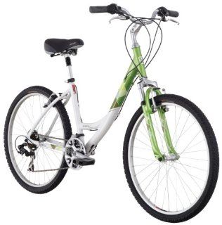Diamondback Women's 2012 Serene Classic Sport Comfort Bike (White/Green, 17 Inch/ Medium)  Comfort Bicycles  Sports & Outdoors