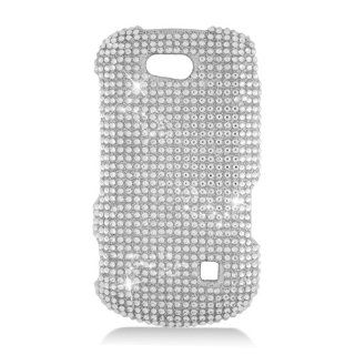 Eagle Cell PDZTEX501F377 RingBling Brilliant Diamond Case for ZTE Groove X501   Retail Packaging   Silver Cell Phones & Accessories
