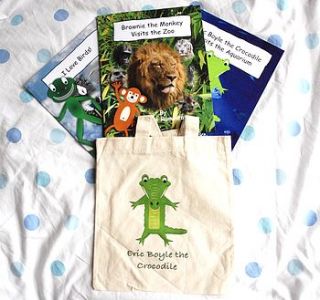 three animal photo story books in a bag by pixie and punk