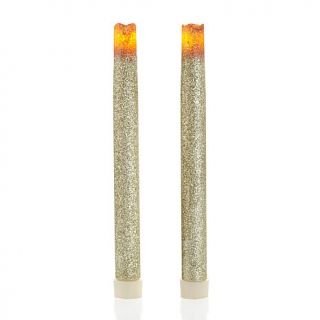 Colin Cowie Glitter Taper Candles   Set of 2