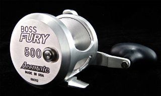 Accurate Boss Fury FX2 500 2 Speed Conventional Reel  Fishing Reels  Sports & Outdoors