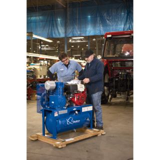 Quincy Reciprocating Air Compressor — 13 HP Honda Engine, 30-Gallon Horizontal Tank, Model# G213H30HCB  Gas Powered Air Compressors