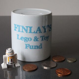 custom etched text dream fund money box by pearl and earl