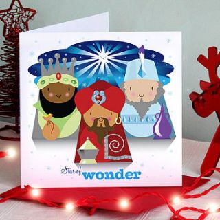 three kings nativity christmas card by joanne holbrook originals