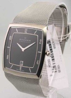 Mens Skagen Steel Mesh Ultra Thin Date Watch 380LSSB Watches