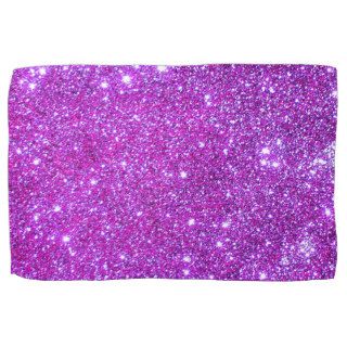 Pink Purple Sparkly Glam Glitter Designer Kitchen Towel